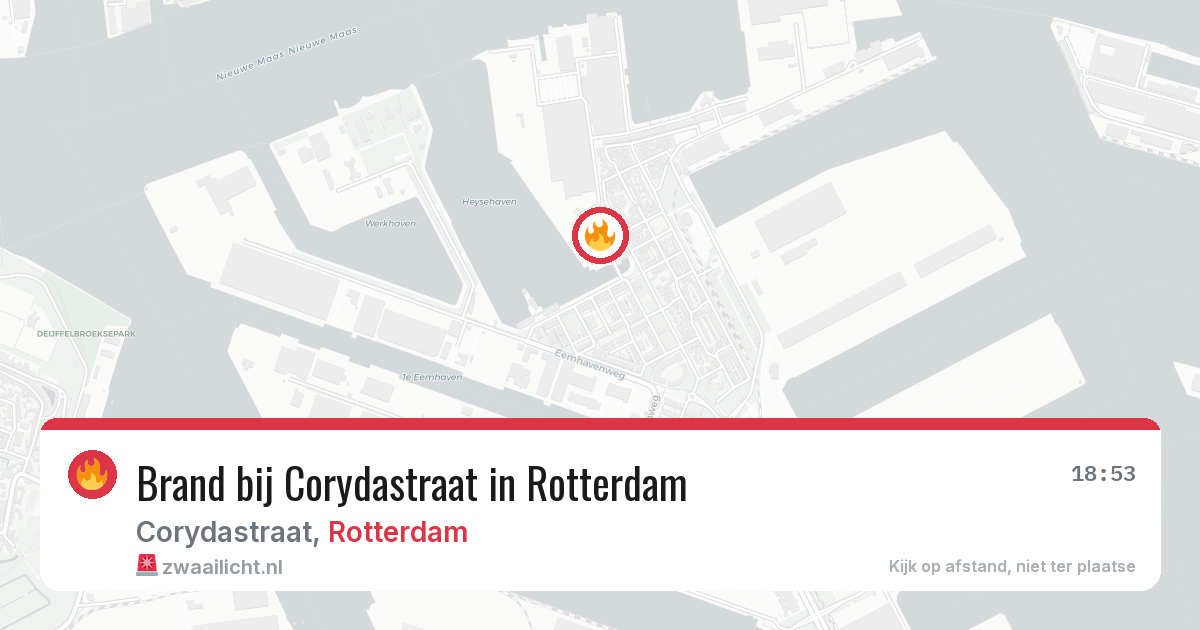 Brand bij Corydastraat in Rotterdam — 20 mei 2026