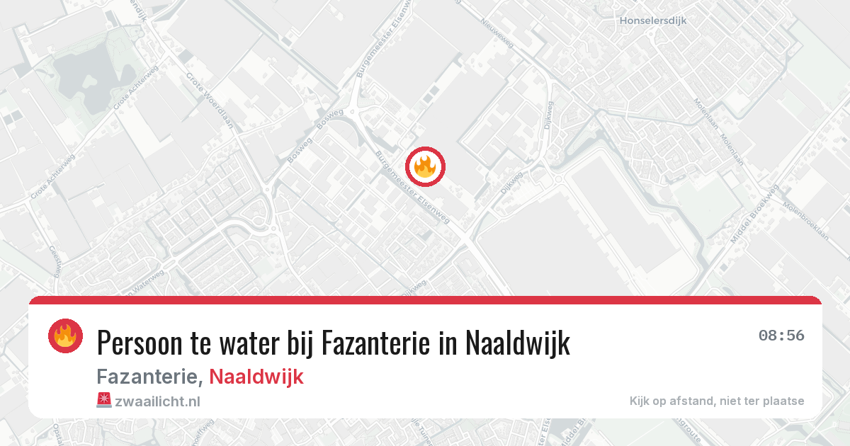 Persoon te water bij Fazanterie in Naaldwijk — 25 mei 2026
