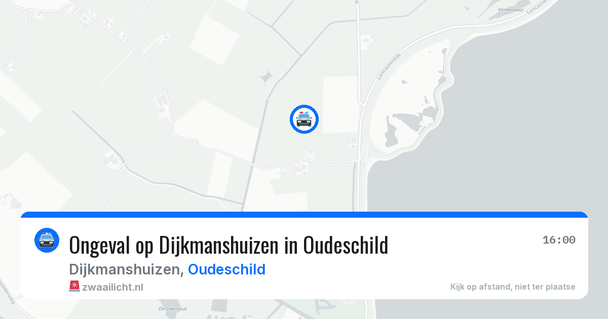 Ongeval op Dijkmanshuizen in Oudeschild — 10 aug 2026