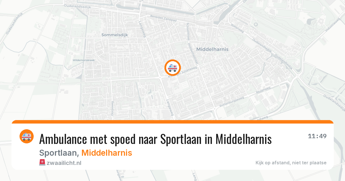 Ambulance met spoed naar Sportlaan in Middelharnis — 3 jun 2026