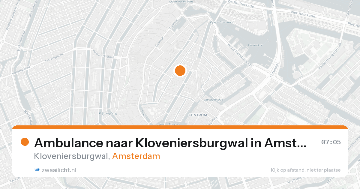 Ambulance naar Kloveniersburgwal in Amsterdam — 26 aug 2026