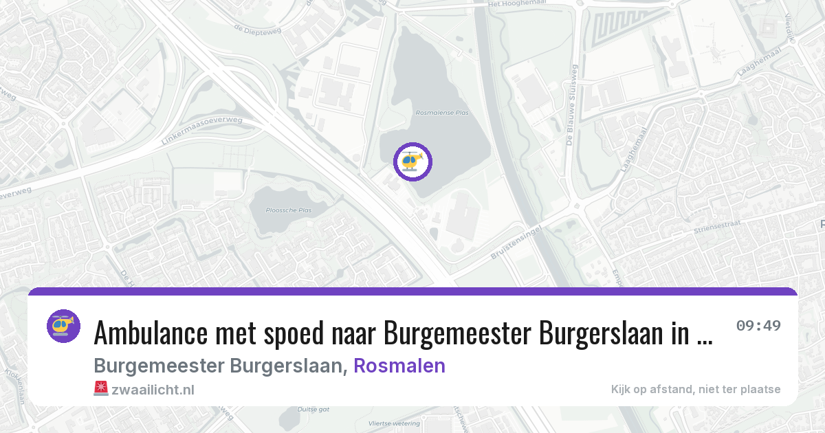 Ambulance met spoed naar Burgemeester Burgerslaan in Rosmalen — 22 jun 2026