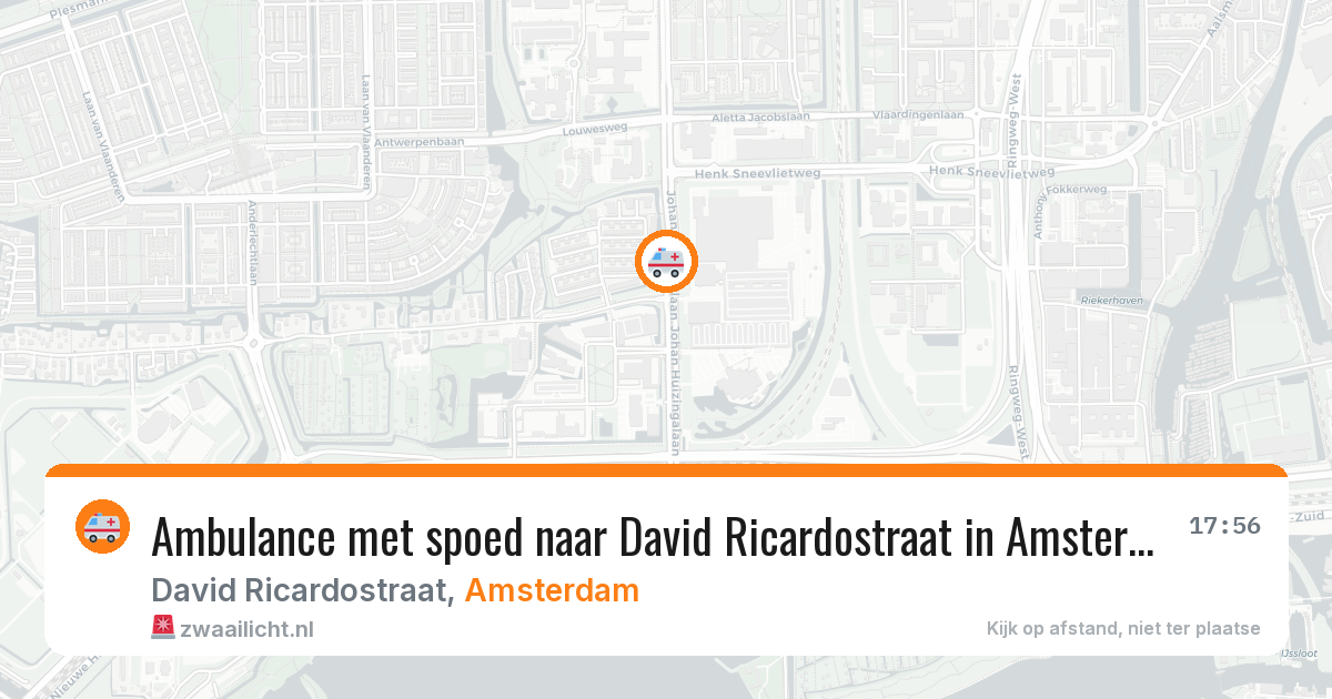 Ambulance met spoed naar David Ricardostraat in Amsterdam — 7 jul 2026