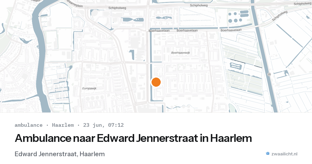 Ambulance naar Edward Jennerstraat in Haarlem — 23 jun 2026