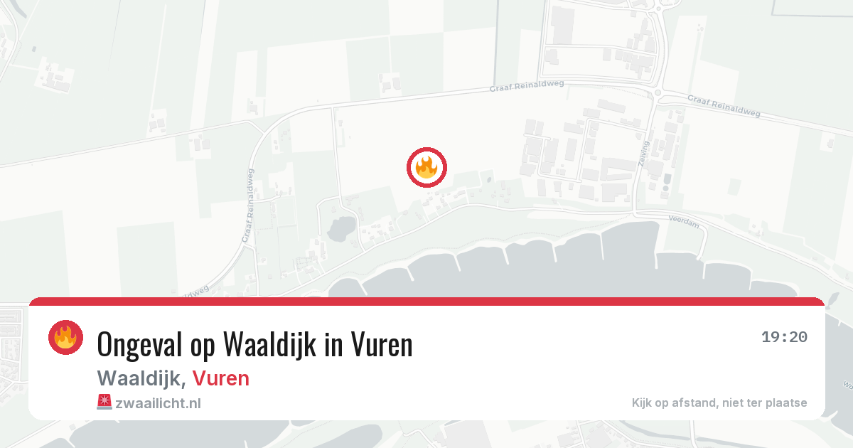 Ongeval op Waaldijk in Vuren — 2 aug 2026