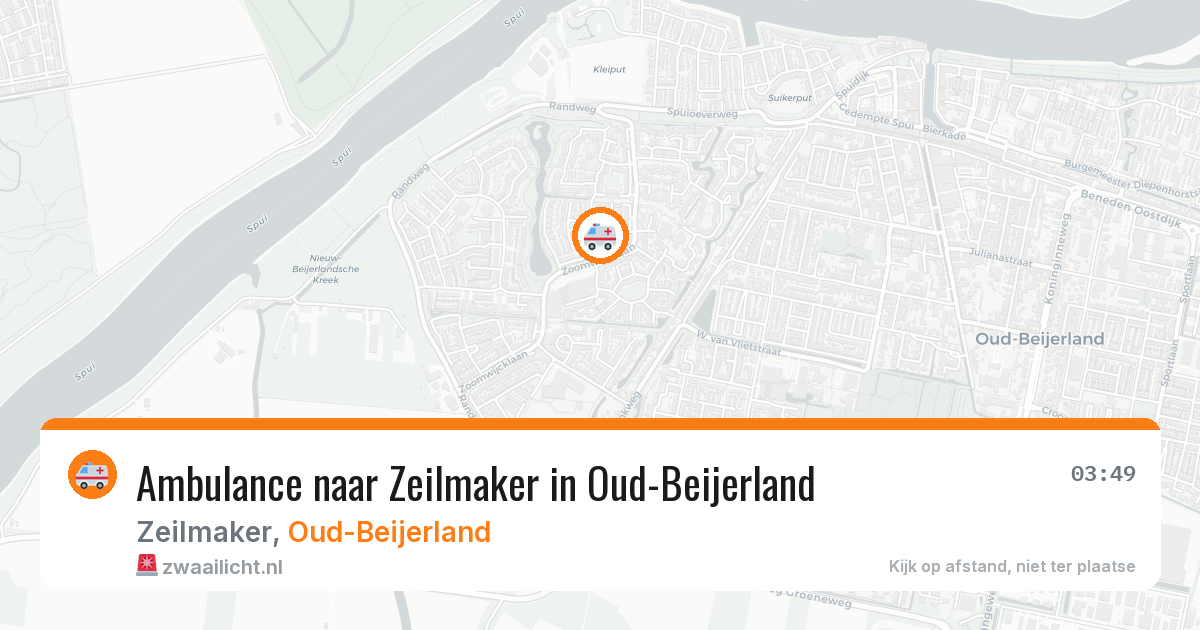 Ambulance naar Zeilmaker in Oud-Beijerland — 14 aug 2026