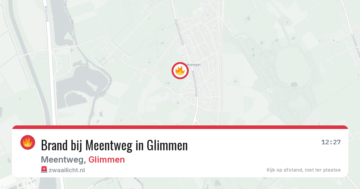 Brand bij Meentweg in Glimmen — 24 mei 2026