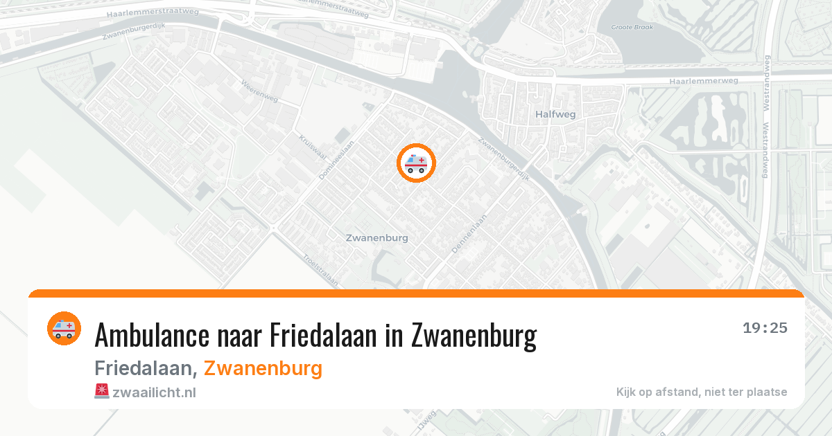 Ambulance naar Friedalaan in Zwanenburg — 24 jul 2026