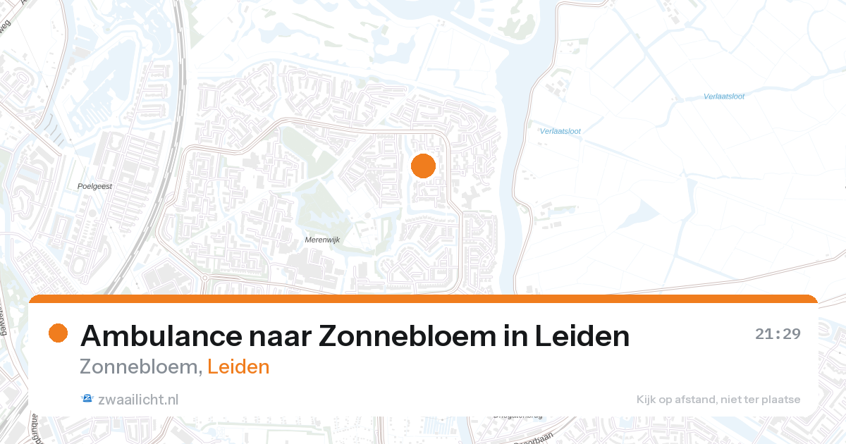 Ambulance naar Zonnebloem in Leiden — 27 aug 2026