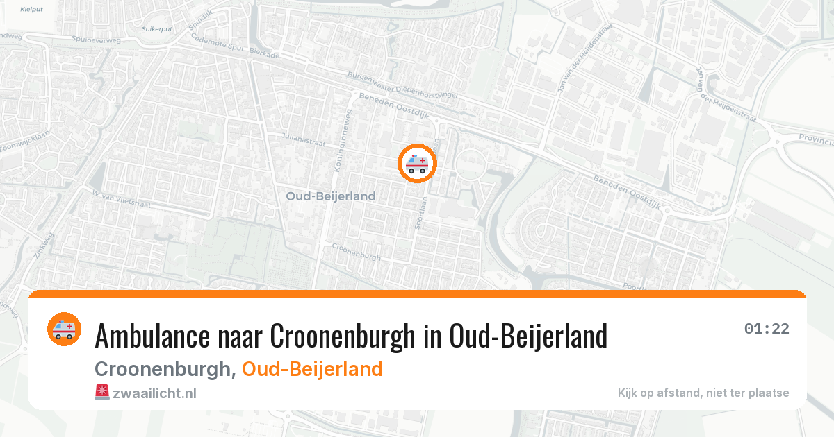 Ambulance naar Croonenburgh in Oud-Beijerland — 1 aug 2026