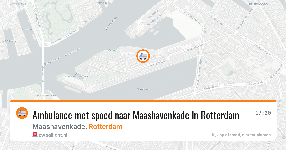 Ambulance met spoed naar Maashavenkade in Rotterdam — 7 mei 2026