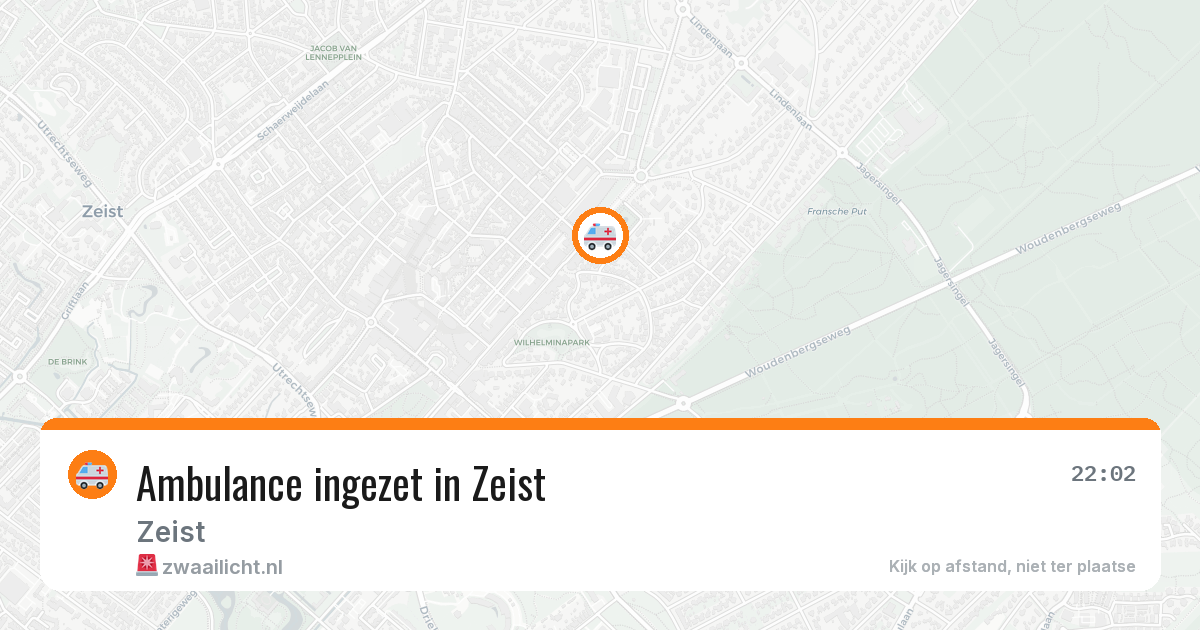 Ambulance ingezet in Zeist — 27 jun 2026