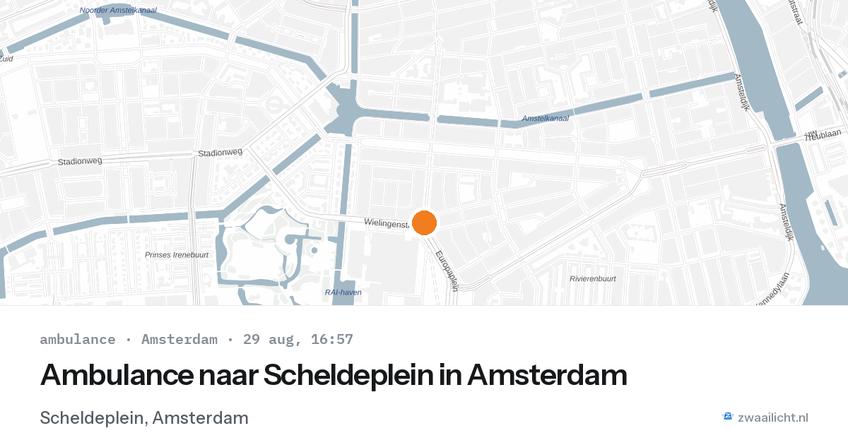 Ambulance naar Scheldeplein in Amsterdam — 29 aug 2026