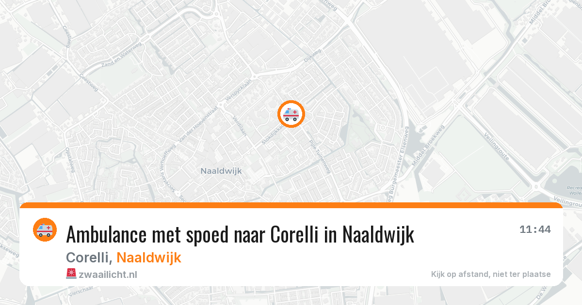Ambulance met spoed naar Corelli in Naaldwijk — 10 jun 2026