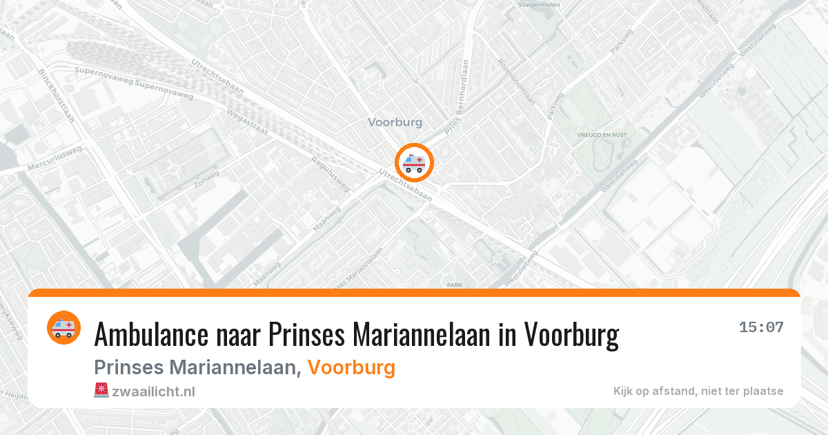 Ambulance naar Prinses Mariannelaan in Voorburg — 22 mei 2026
