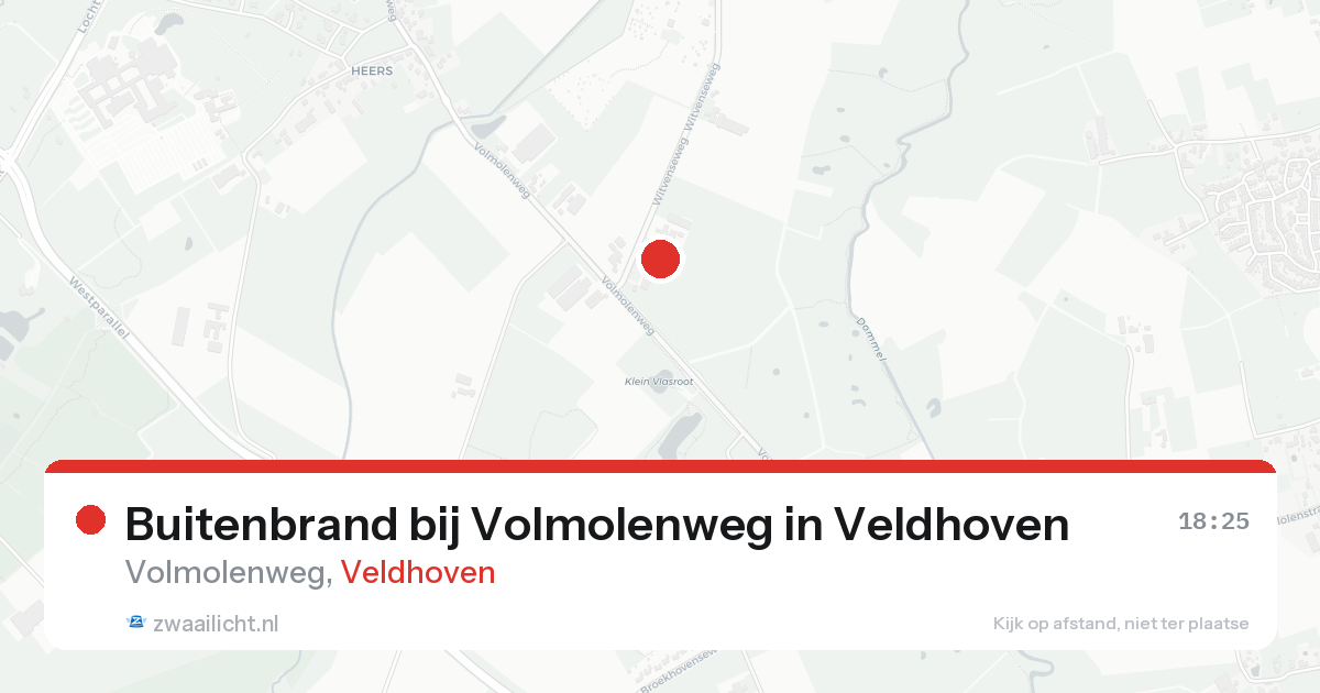 Buitenbrand bij Volmolenweg in Veldhoven — 21 aug 2026