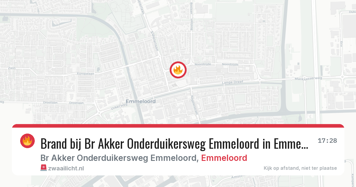 Brand bij Br Akker Onderduikersweg Emmeloord in Emmeloord — 20 jul 2026