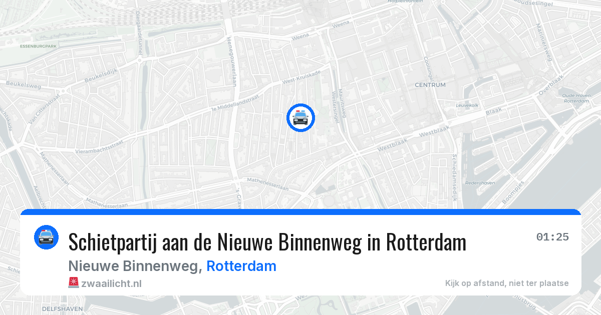 Schietpartij aan de Nieuwe Binnenweg in Rotterdam — 1 jul 2026