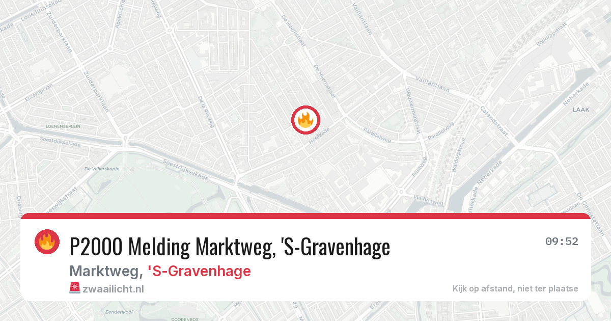 P2000 Melding Marktweg, 'S-Gravenhage — 8 feb 2026