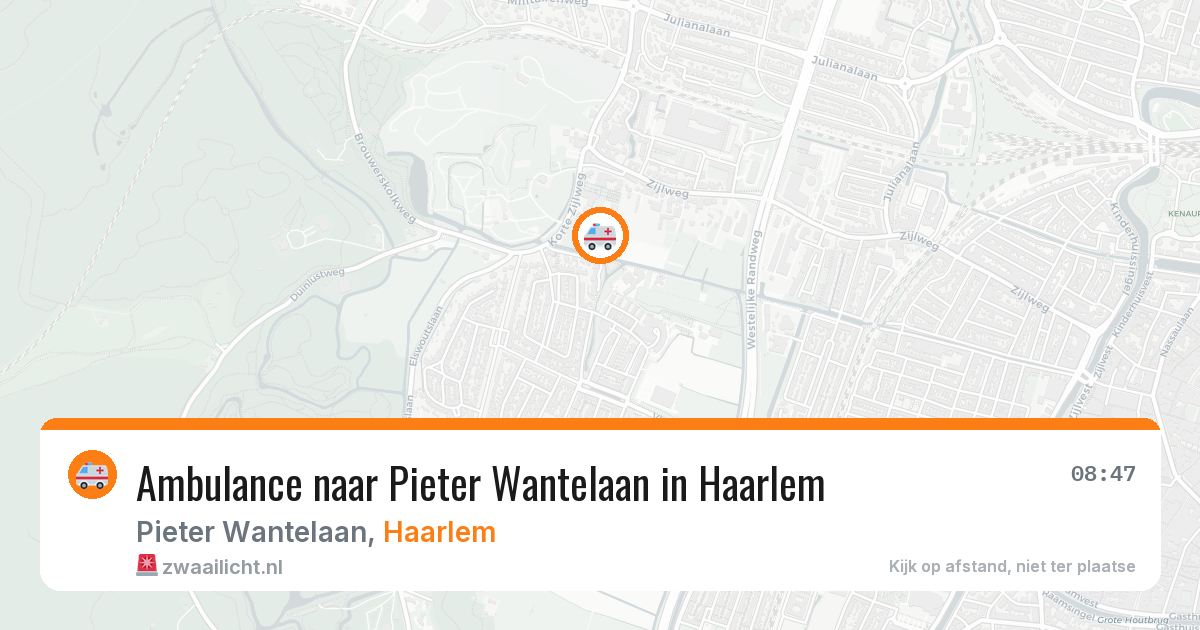 Ambulance naar Pieter Wantelaan in Haarlem — 4 aug 2026