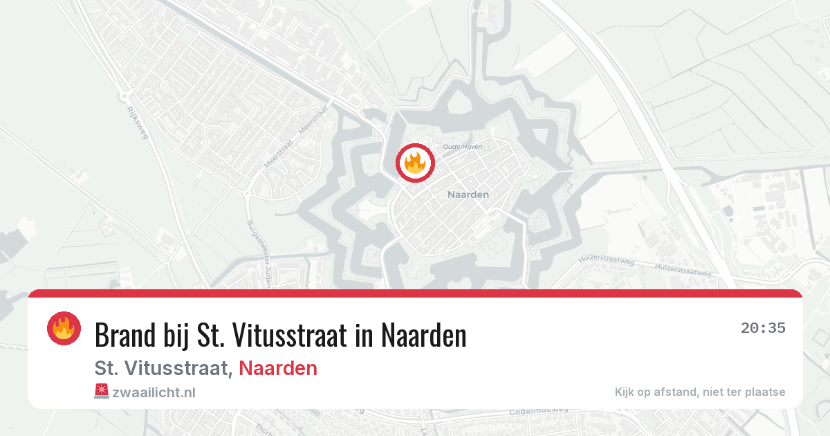 Brand bij St. Vitusstraat in Naarden — 31 mrt 2026