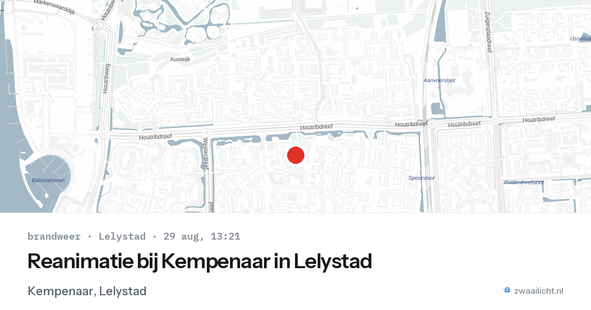 Reanimatie bij Kempenaar in Lelystad — 29 aug 2026