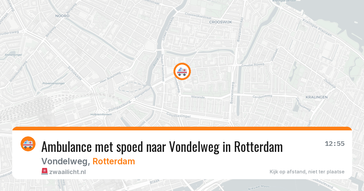 Ambulance met spoed naar Vondelweg in Rotterdam — 12 apr 2026