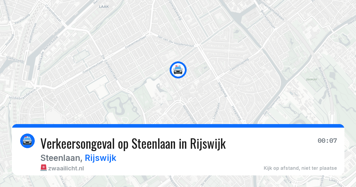 Verkeersongeval op Steenlaan in Rijswijk — 6 mei 2026