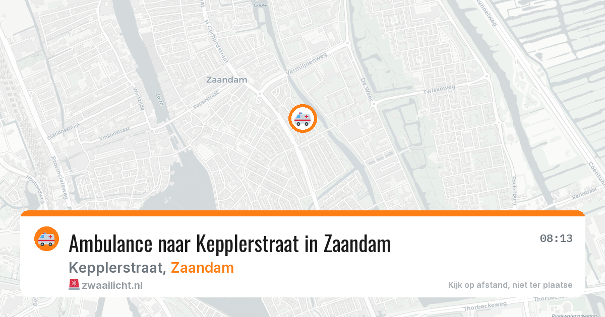 Ambulance naar Kepplerstraat in Zaandam — 30 jul 2026