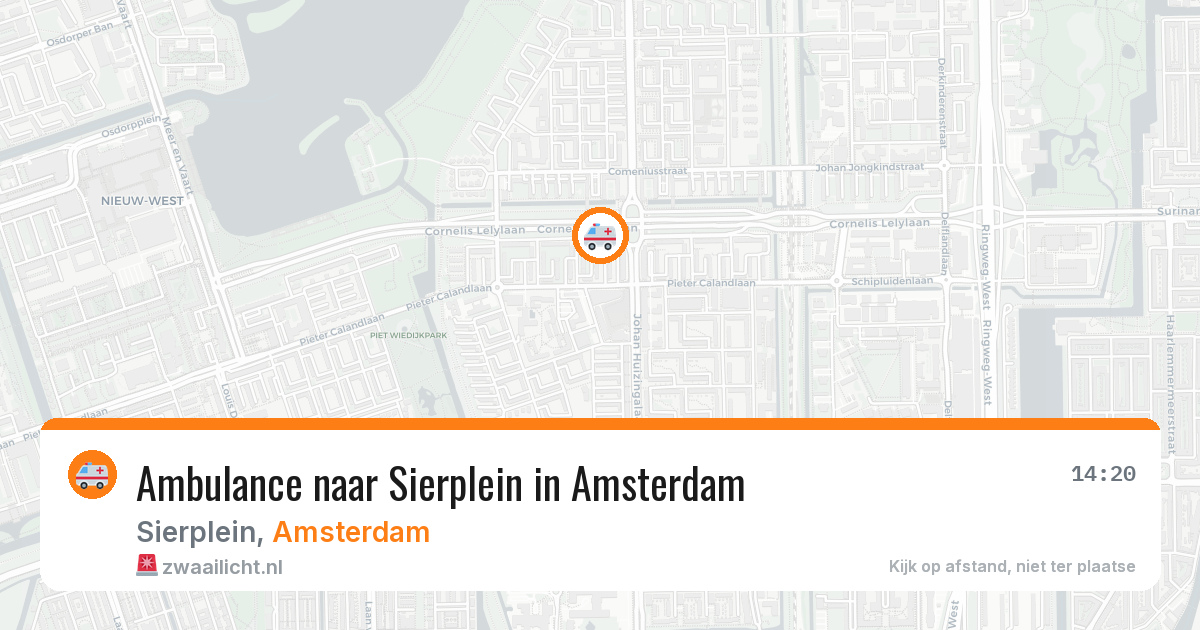 Ambulance naar Sierplein in Amsterdam — 23 mrt 2026