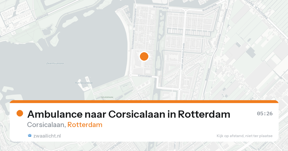 Ambulance naar Corsicalaan in Rotterdam — 21 aug 2026