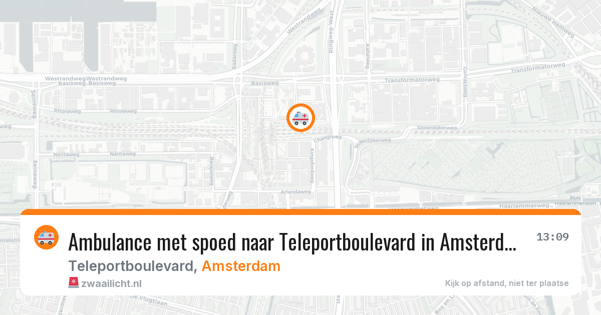 Ambulance met spoed naar Teleportboulevard in Amsterdam — 31 mrt 2026