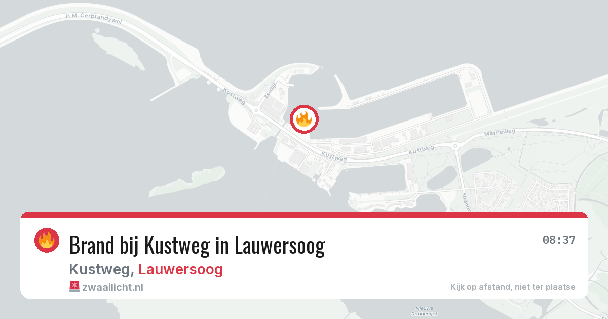 Brand bij Kustweg in Lauwersoog — 7 feb 2026