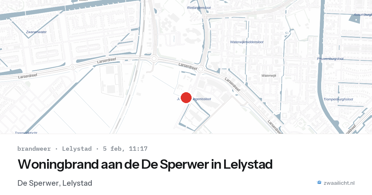 Woningbrand aan de De Sperwer in Lelystad — 5 feb 2026