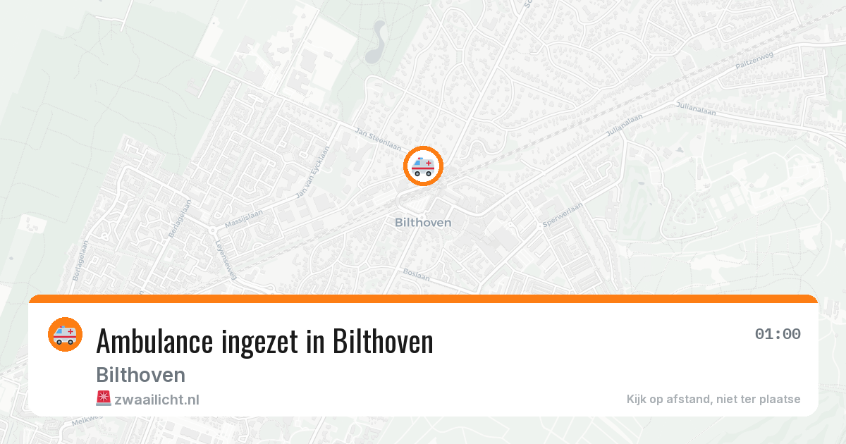 Ambulance ingezet in Bilthoven — 11 jul 2026