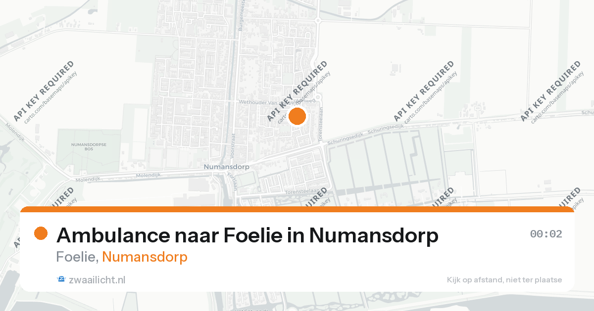 Ambulance naar Foelie in Numansdorp — 25 aug 2026