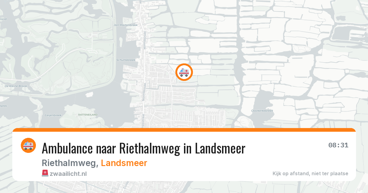 Ambulance naar Riethalmweg in Landsmeer — 12 apr 2026