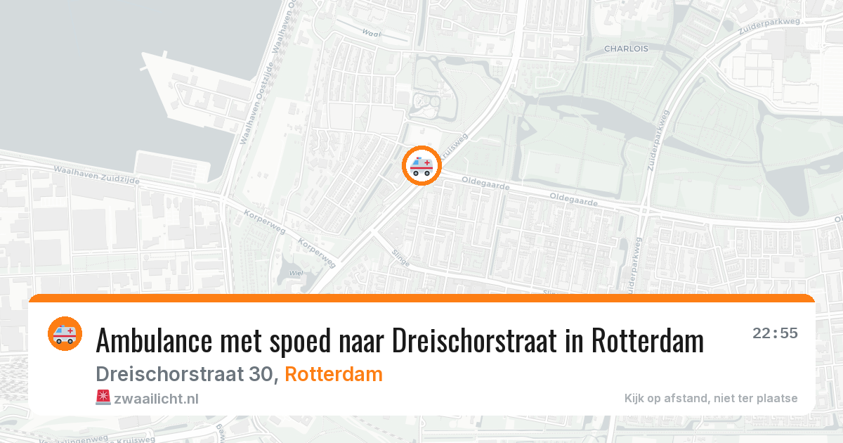 Ambulance met spoed naar Dreischorstraat in Rotterdam — 23 jun 2026