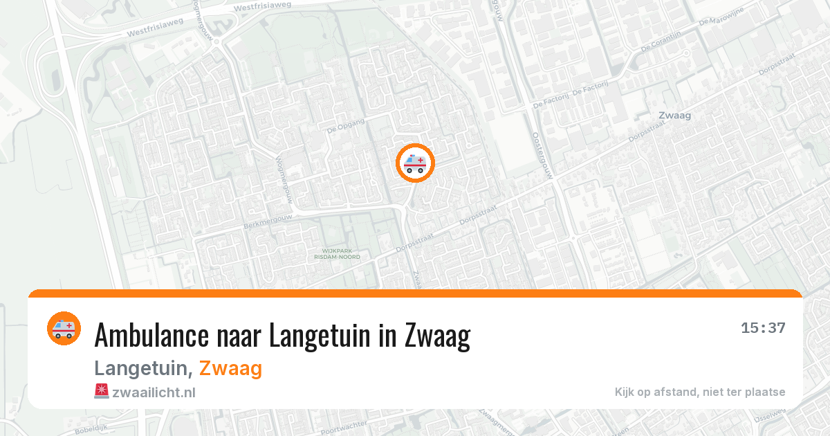 Ambulance naar Langetuin in Zwaag — 14 jun 2026