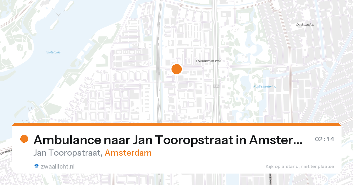 Ambulance naar Jan Tooropstraat in Amsterdam — 18 jun 2026