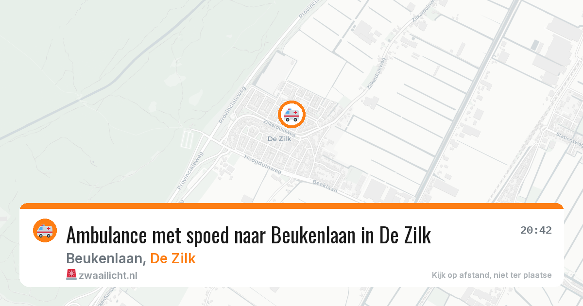 Ambulance met spoed naar Beukenlaan in De Zilk — 24 mei 2026