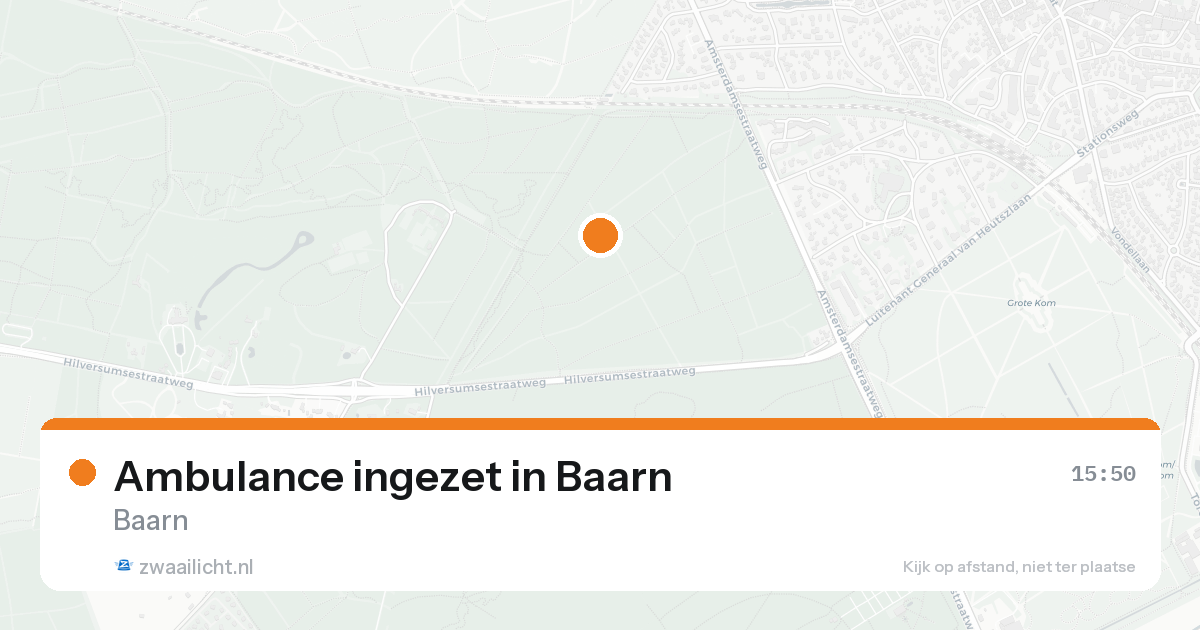 Ambulance ingezet in Baarn — 18 aug 2026