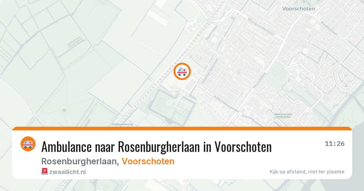 Ambulance naar Rosenburgherlaan in Voorschoten — 6 jul 2026