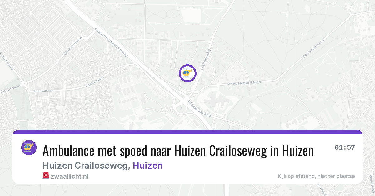 Ambulance met spoed naar Huizen Crailoseweg in Huizen — 12 feb 2026