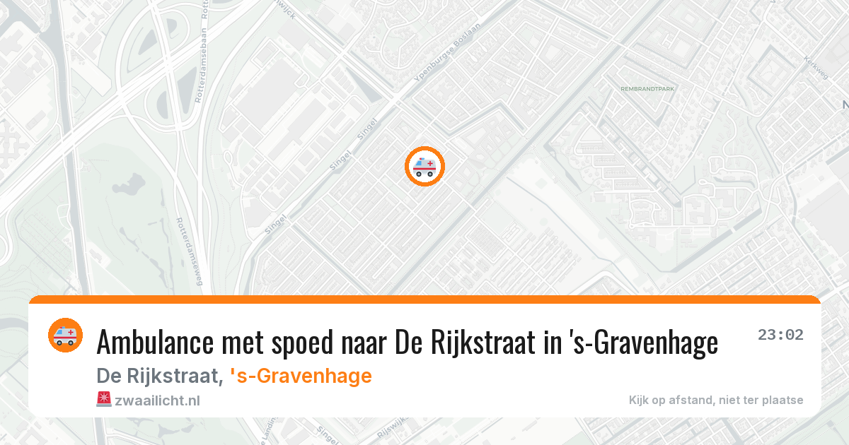 Ambulance met spoed naar De Rijkstraat in 's-Gravenhage — 1 apr 2026