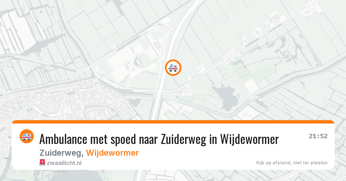 Ambulance met spoed naar Zuiderweg in Wijdewormer — 4 jul 2026