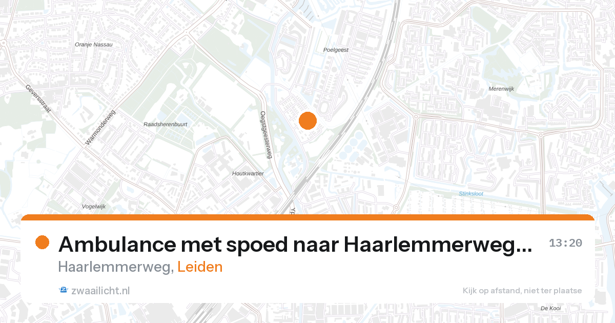 Ambulance met spoed naar Haarlemmerweg in Leiden — 21 feb 2026