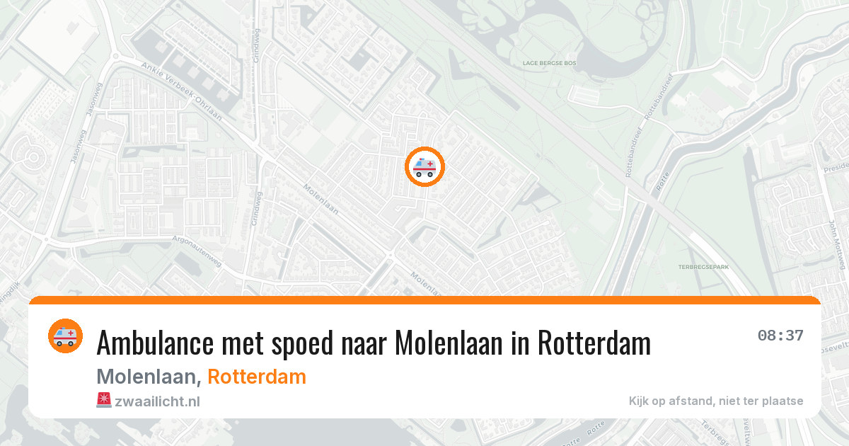 Ambulance met spoed naar Molenlaan in Rotterdam — 19 mrt 2026