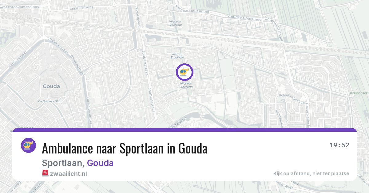 Ambulance naar Sportlaan in Gouda — 15 jun 2026