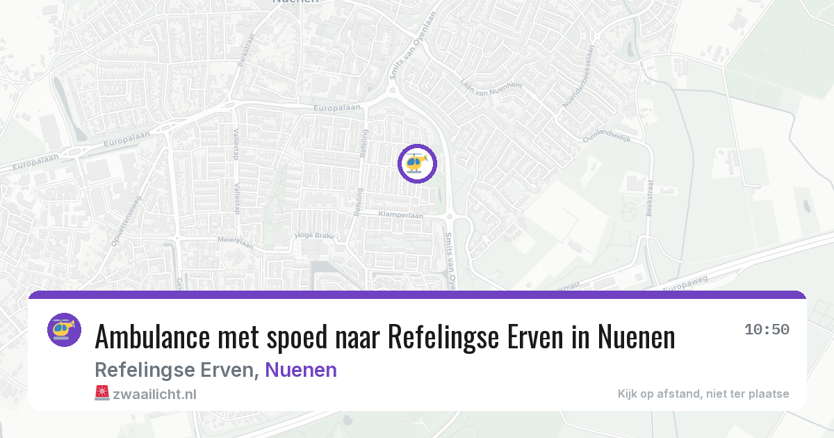 Ambulance met spoed naar Refelingse Erven in Nuenen — 19 jun 2026